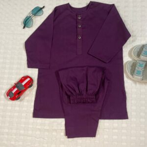 Boys Solid Color Kurta Pajama Set