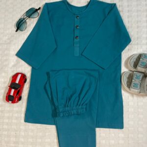 Boys Solid Color Kurta Pajama Set
